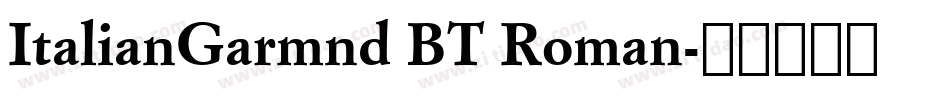 ItalianGarmnd BT Roman字体转换